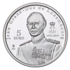 5 Euros Luxembourg 2019, Coffret BE, Grand-Duc Jean émise en 2020