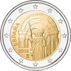 2 Euros Espagne 2018, UNC, Saint Jacques de Compostelle