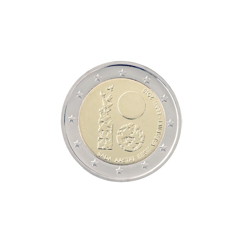 2 Euros Estonie 2018, UNC, 100 ans de la République