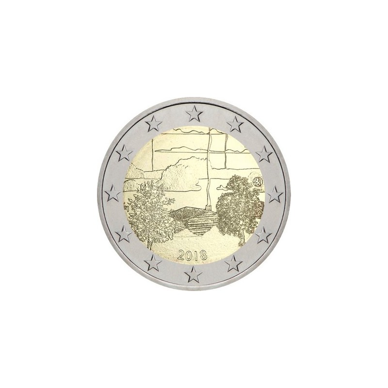 2 Euros Finlande 2018, UNC, Culture du sauna finlandais