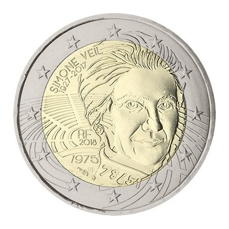 2 Euros France 2018, UNC, Simone Veil