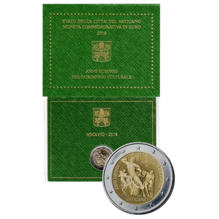 2 Euros Vatican 2018, Coffret BU, Patrimoine culturel