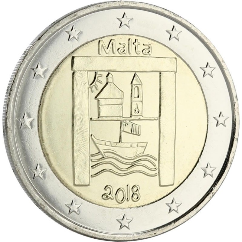 2 Euros Malte 2018, UNC, Patrimoine culturel - Children in Solidarity