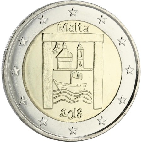 2 Euros Malte 2018, UNC, Patrimoine culturel - Children in Solidarity