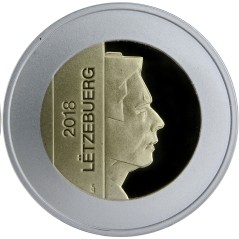 5 Euros Luxembourg 2018, Coffret BE argent et or nordique, Le roseau