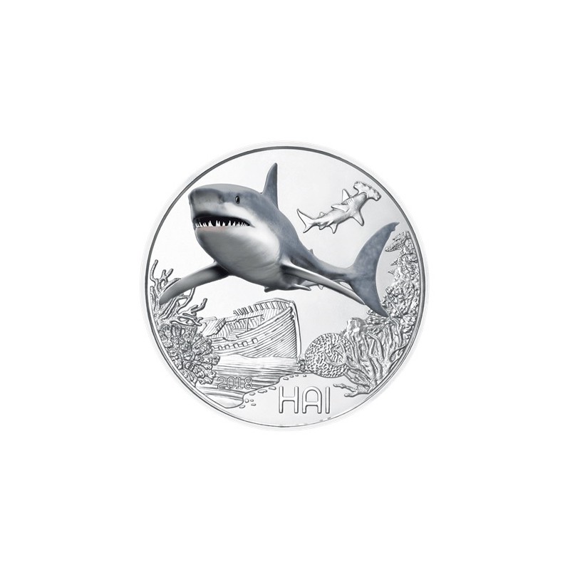 3 Euros Autriche 2018, UNC, Le requin