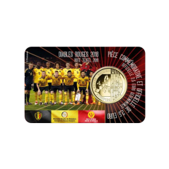 Pièce de 2,50 Euros Belgique 2018, BU coincard version française, Diables rouges