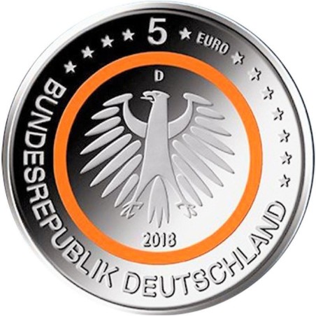 5 Euros Allemagne 2018, UNC, Zone subtropicale, Atelier D