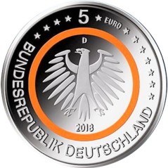 5 Euros Allemagne 2018, UNC, Zone subtropicale, Atelier G