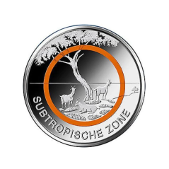 5 Euros Allemagne 2018, UNC, Zone subtropicale, Atelier J