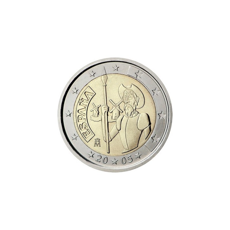 2 Euros Espagne 2005, 400ᵉ anniversaire de la premiére édition de « l’ingénieux Hidalgo Don Quichotte de la Manche »