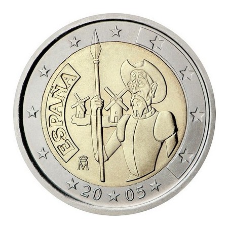 2 Euros Espagne 2005, 400ᵉ anniversaire de la premiére édition de « l’ingénieux Hidalgo Don Quichotte de la Manche »