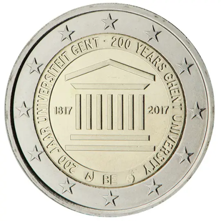 2 Euros Belgique 2017, BU coincard, Version française, Université de Gent