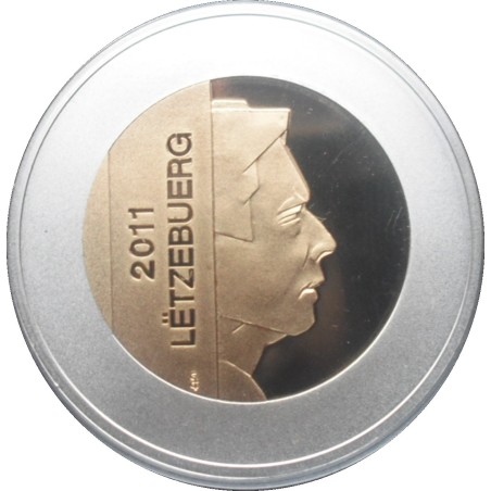 5 Euros Luxembourg 2011, Coffret BE argent et or nordique, La loutre d'Europe