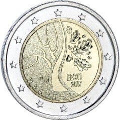 2 Euros Estonie 2017, UNC, Route de l'Estonie vers l'indépendance