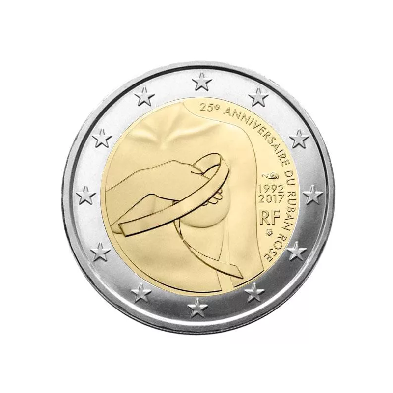 2 Euros France 2017, UNC, Cancer du Sein