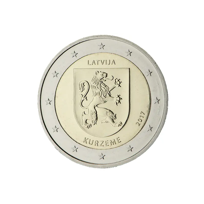 2 Euros Lettonie 2017, UNC, région historique de Kurzeme