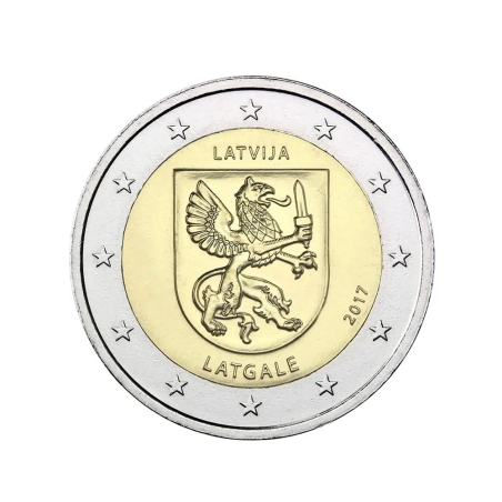 2 Euros Lettonie 2017, UNC, région historique de Latgale