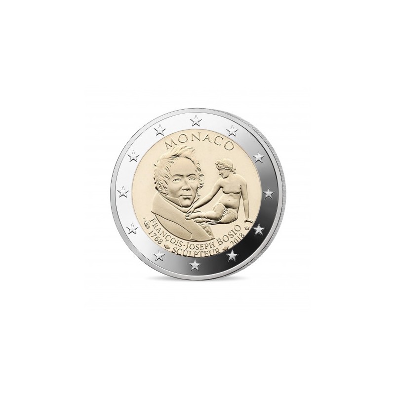 2 Euros Monaco 2018, Coffret BE, François-Joseph Bosio Sculpteur