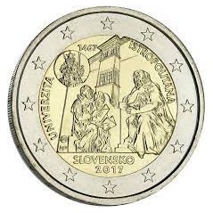 2 Euros Slovaquie 2017, UNC, université Istropolitana