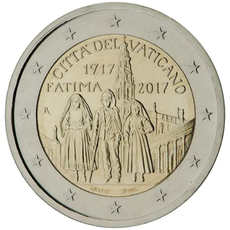 2 Euros Vatican 2017, Coffret BU, 100 ans des apparitions mariales de Fatima