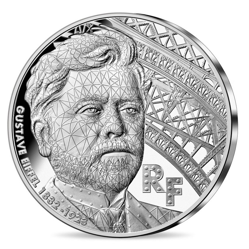 10 Euros France 2023, Argent, Coffret BE, Centenaire de Gustave Eiffel