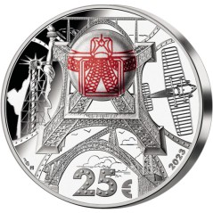 25 Euros France 2023, Argent, Coffret BE, Centenaire de Gustave Eiffel