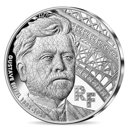 25 Euros France 2023, Argent, Coffret BE, Centenaire de Gustave Eiffel