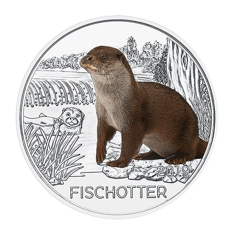 3 Euros Autriche 2019, UNC, La loutre