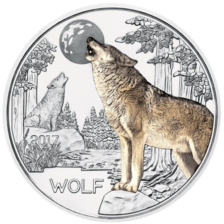 3 Euros Autriche 2017, UNC, Le loup