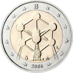 2 Euros Belgique 2006, UNC, Rénovation de l’Atomium à Bruxelles