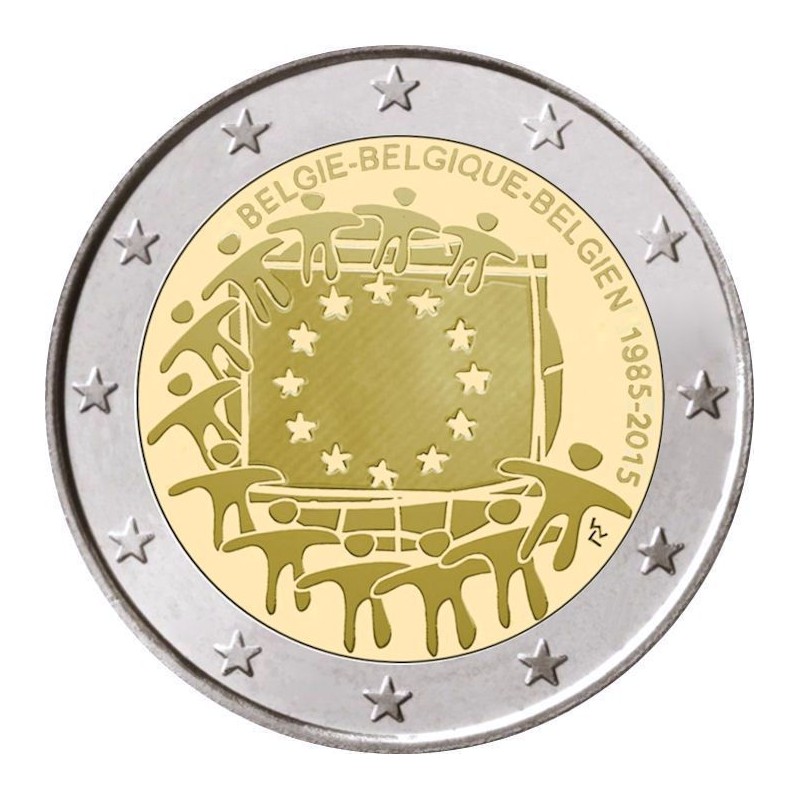 2 Euros Belgique 2015, UNC, 30 ans du Drapeau Européen