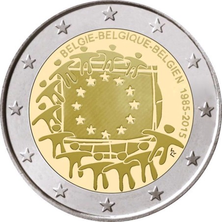 2 Euros Belgique 2015, UNC, 30 ans du Drapeau Européen