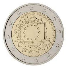 2 Euros Autriche 2015, UNC, 30 ans du Drapeau Européen