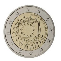 2 Euros Chypre 2015, UNC, 30 ans du Drapeau Européen