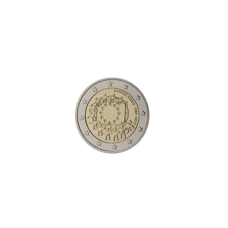 2 Euros Chypre 2015, UNC, 30 ans du Drapeau Européen