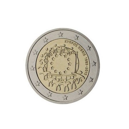 2 Euros Chypre 2015, UNC, 30 ans du Drapeau Européen