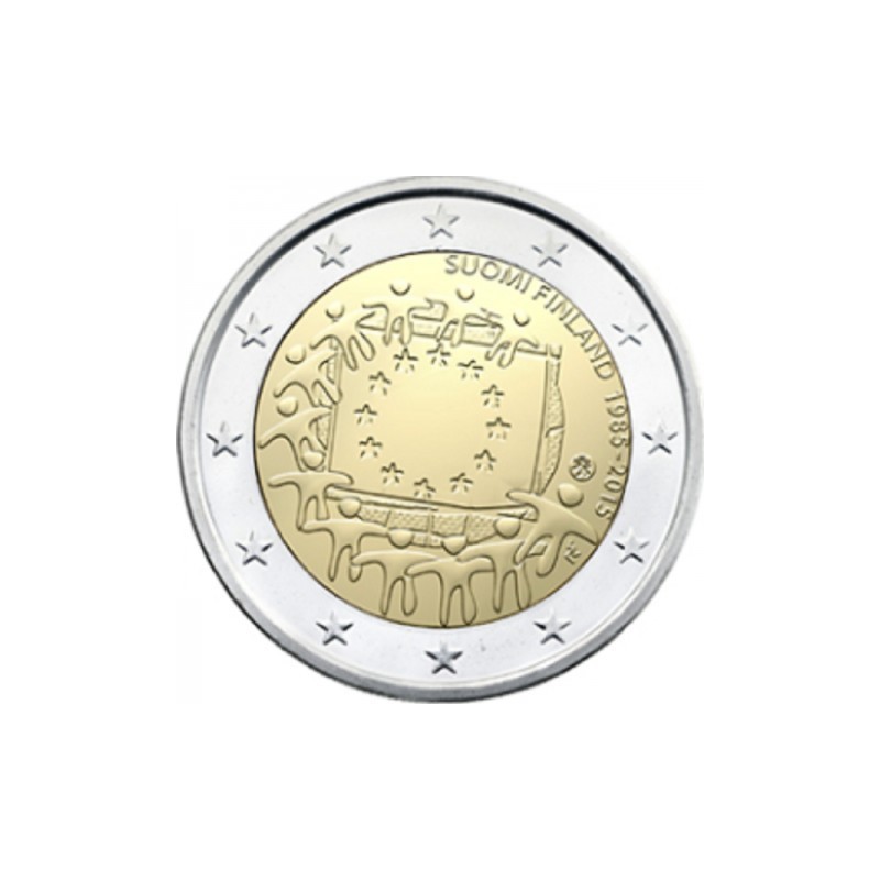 2 Euros Finlande 2015, UNC, 30 ans du Drapeau Européen