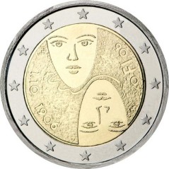 Pièce de 2 Euros Finlande 2006, 100ᵉ anniversaire du suffrage universel et égalitaire en Finlande