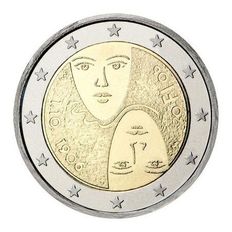 Pièce de 2 Euros Finlande 2006, 100ᵉ anniversaire du suffrage universel et égalitaire en Finlande