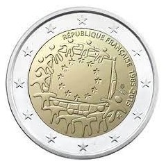 2 Euros France 2015, UNC, 30 ans du Drapeau Européen