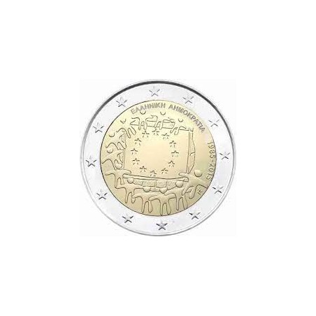 2 Euros Grèce 2015, UNC, 30 ans du Drapeau Européen