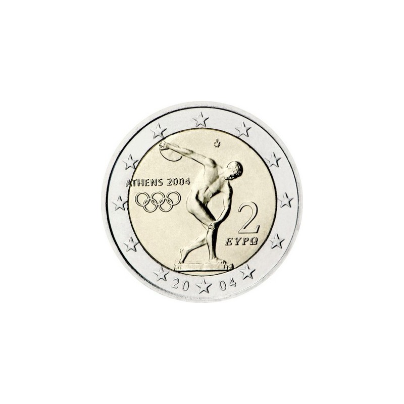 Pièce de 2 Euros Grèce, UNC, Les JO d'Athènes de 2004.
