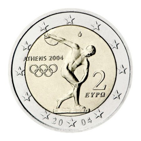 Pièce de 2 Euros Grèce, UNC, Les JO d'Athènes de 2004.