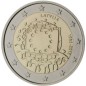 2 Euros Lettonie 2015, UNC, 30 ans du Drapeau Européen