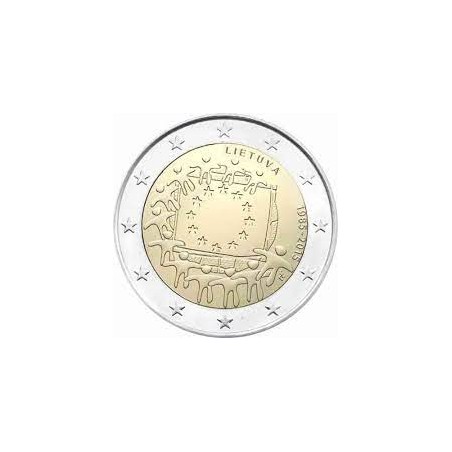 2 Euros Lituanie 2015, UNC, 30 ans du Drapeau Européen