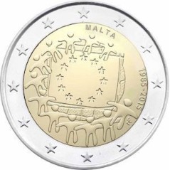 2 Euros Malte 2015, UNC, 30 ans du Drapeau Européen