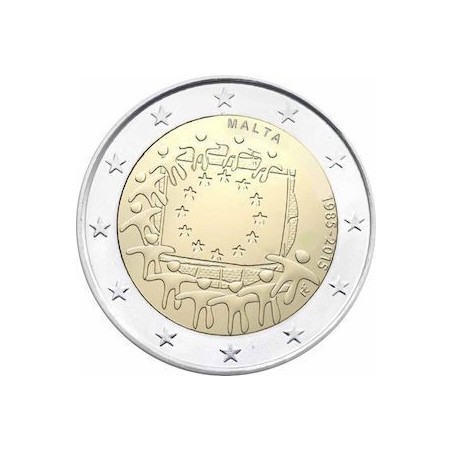 2 Euros Malte 2015, UNC, 30 ans du Drapeau Européen