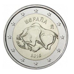 2 Euros Espagne 2015, UNC, Grotte Altamira