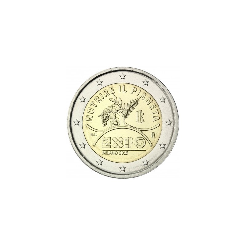 2 Euros Italie 2015, UNC, Exposition universelle de Milan